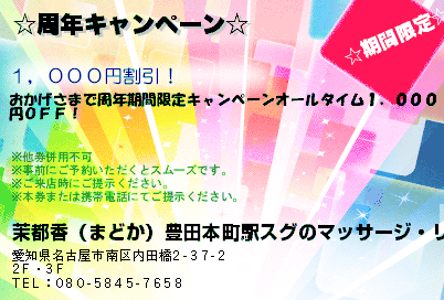 ☆周年キャンペーン☆のクーポンPC