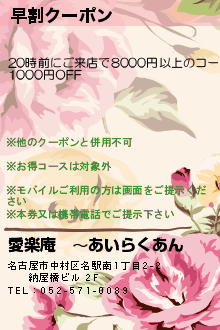 早割クーポンのクーポン携帯